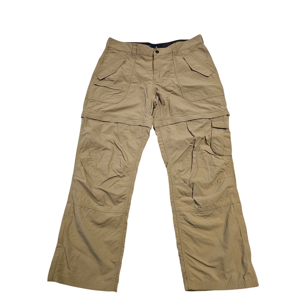 Eastern Mountain Sports EMS Womens 12S Tan Convertible Zip Off‎ Hiking Pants